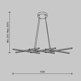 Lustra LED suspendata design geometric Halo alama