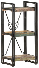 320630 vidaXL Bibliotecă cu 3 rafturi, 40x30x80 cm, lemn masiv reciclat