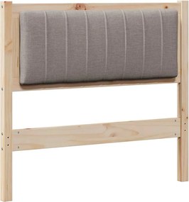 vidaXL Tăblie tapițată cu headboard Maro 90 cm Lemn de pin masiv