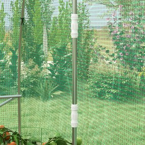 Outsunny Seră de Grădină Tunel 6 m² cu sistem de irigare integrat, 3L x 2l m 6 ferestre Ușă rulabilă Verde | Aosom Romania