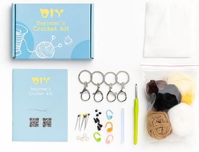 Set de croșetat animale 4 piese pentru începători