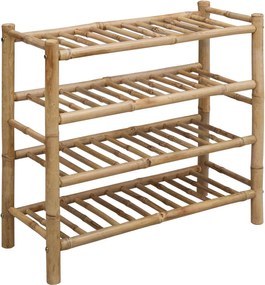 vidaXL Raft pentru încălțăminte cu raft natural 68 x 28 x 63 cm Bambus