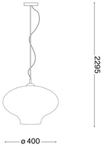 Lustră pe cablu Ideal Lux BISTRO 1xE27/6W/230V d. 40 cm fumuriu