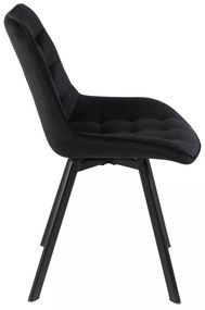 Scaun rotativ Monti velvet negru/negru Blu19