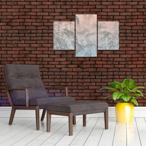 Tablou - Plante tropicale pe perete (90x60 cm)