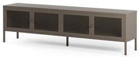 Comodă TV gri din metal 160x50x35 cm Fayna – Marckeric