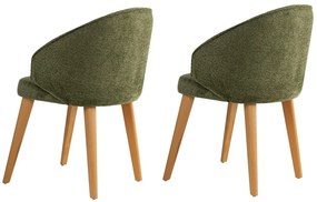 Set de scaune de sufragerie Bentley Green and DarkOak, 2 buc.