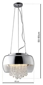 Lustră LED pe cablu LUNA 1xE14/40W/230V