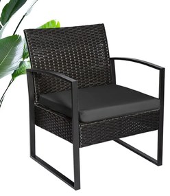 Set mobilier de exterior pentru 2 persoane cu masuta de cafea