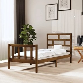 3101341 vidaXL Cadru de pat, maro miere, 100x200 cm, lemn masiv de pin