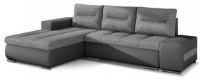 Coltar extensibil cu spatiu pentru depozitare, 275x180x88 cm, Ottavio L01, Eltap (Culoare: Bej Pepit / Bej deschis)