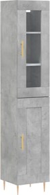 vidaXL Dulap înalt, gri beton, 34,5x34x180 cm, lemn prelucrat