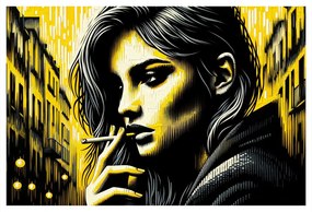 Tablou portret urban de femeie