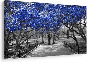Tablou - Copaci albaștri Central Park, New York (90x60 cm)
