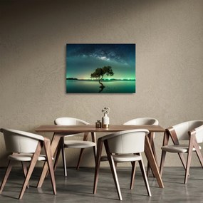 Tablou pe sticlă cu cerul nocturn (70x50 cm)