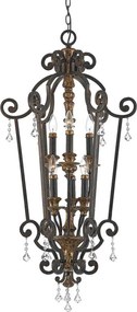 Quoizel QZ-MARQUETTE6-B - Candelabru cu lanț MARQUETTE 6xE14/60W/230V, bronz