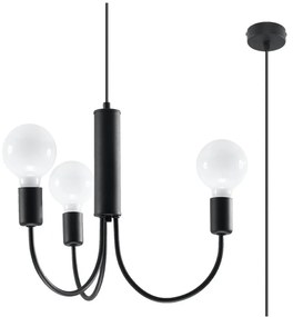 Lustră neagră ø 45 cm Karim – Sollux