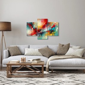 Tablou – Abstracție cu roșu (90x60 cm)