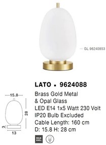 Veioza/Lampa de masa design decorativ LATO