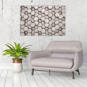 Tablou - Hexagoane design beton (90x60 cm)