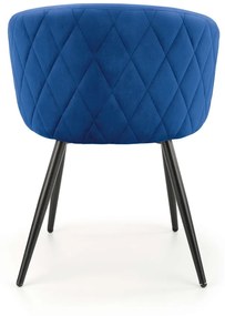 Scaun K430 velvet bleumarin