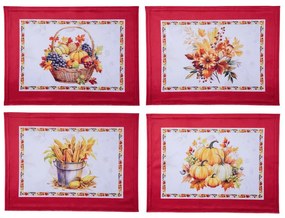 Set de 4 șervete și traversă de masă PUMPKINS