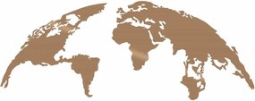 Decoratiune perete WORLD MAP SMALL, cupru, metal, 100x39 cm
