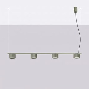 Sollux SL.2698 - Lustră pe cablu AURA 4xGX53/10W/230V verde