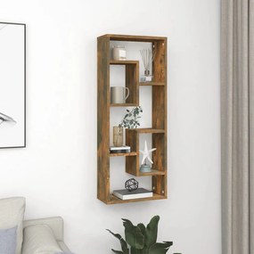 vidaXL Raft de perete, stejar fumuriu, 36x16x90 cm, lemn prelucrat