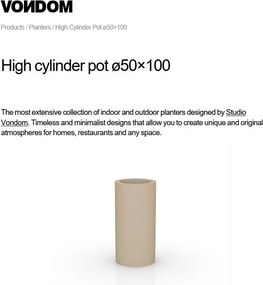 Ghiveci plante design decorativ modern exterior / interior CYLINDER POT 50x100cm