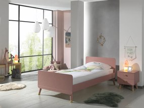 Set BILLY în roz (terra pink) format dintr-un Pat copii (90 x 200 cm) și o noptieră.