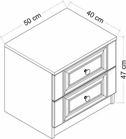 Noptieră Kale White