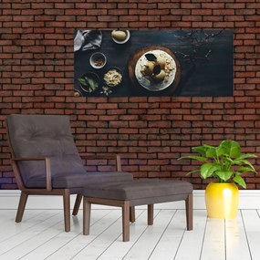 Tablou cu desert pe masă (120x50 cm)