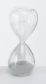 ​​Clepsidra Jandia ​cu sclipici fin argintiu 10/7 cm