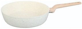 Tigaie adanca Voltz Nice OV54419E24D, 24x6.3 cm, Finisaj marmura, Inductie, Cream melange