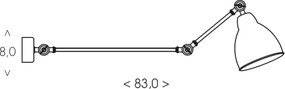 BRILAGI - Lampă de perete QUILL 1xE27/40W/230V 83 cm albă