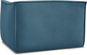 Fotoliu albastru cu tapițerie din catifea reiată Giorgia – Bobochic Paris