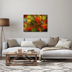 Tablou pe sticlă cu abstracție geometrică (70x50 cm)