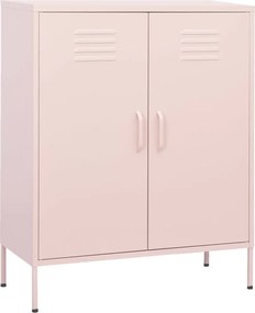vidaXL Dulap de depozitare, roz, 80x35x101,5 cm, oțel