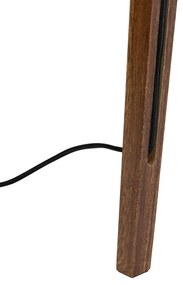 Lampă de podea rustică cu trepied din lemn de nuc - Tripod Classic