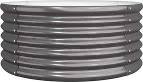 vidaXL Jardinieră antracit 80x80x36 cm oțel galvanizat