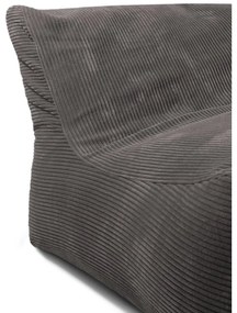 Fotoliu bean bag crem cu tapițerie din catifea reiată Sofa Lounge – SLOWDOWN