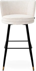 Scaun de bar pivotant design LUX Grenada, Lyssa off-white