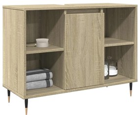 vidaXL Dulap pentru baie, stejar sonoma, 80x33x60 cm, lemn compozit