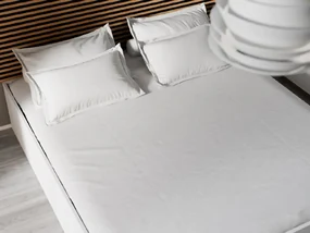 Pat BELLA 140 x 200 cm, alb Saltele: Fara saltea, Somiera pat: Cu lamele drepte