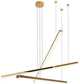 Lustra LED dimabila design modern TRIO 3 auriu