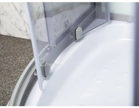 Cabină de duș Evora White 80 cu cădiță de duș, 80x80x205 cm