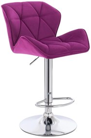 HR111W Scaun Fucsia Velur Bază Cromata