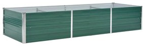 Strat inaltat de gradina, verde, 240x80x45 cm, otel galvanizat 1, Verde, 240 x 80 x 45 cm