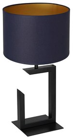 Lampă de masă 1xE27/60W/230V 45 cm albastră/aurie